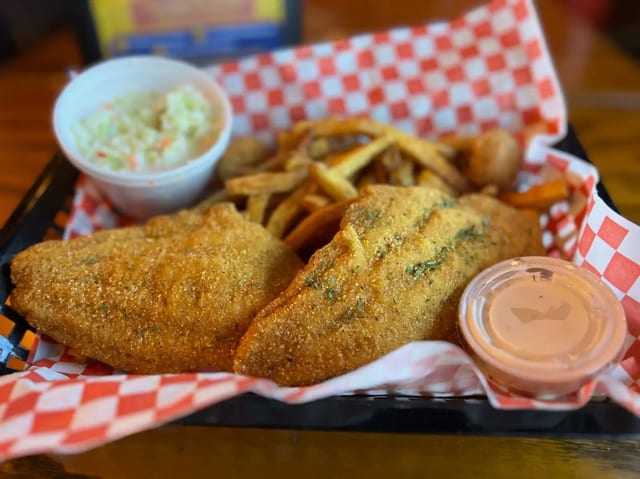 Friday — Hand Battered Catfish — $16