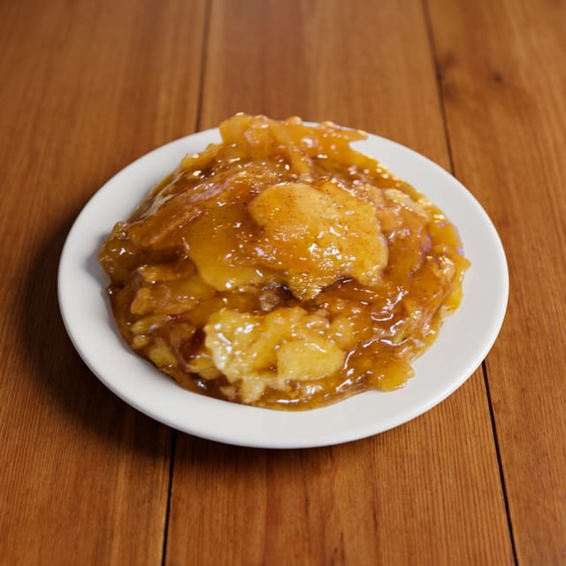 Scratch Made Peach Cobbler.