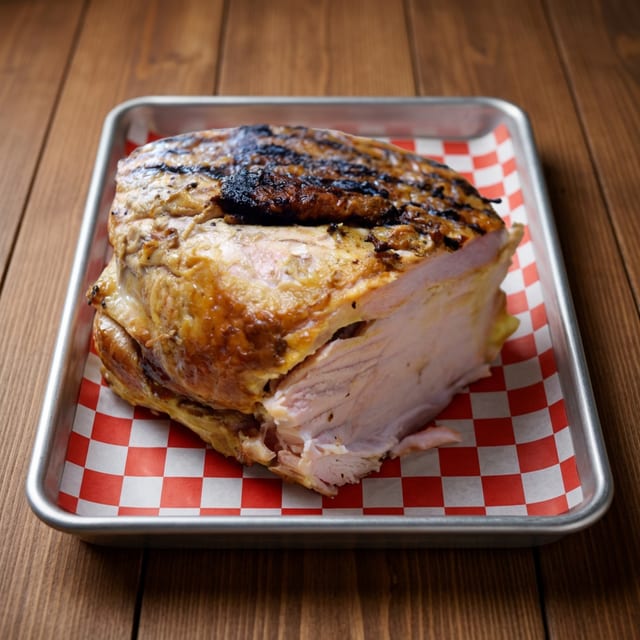 Half Pound Hickory Smoked and Seasoned Turkey Breast.