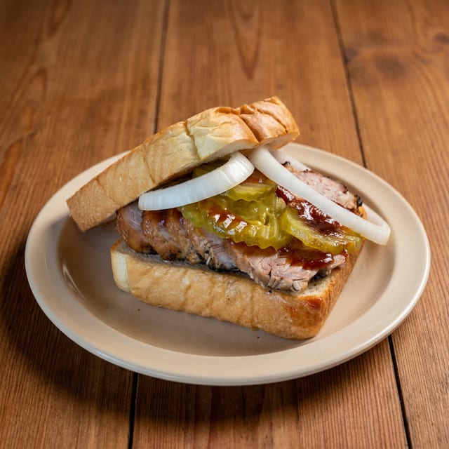 Pork Rib Sandwich.