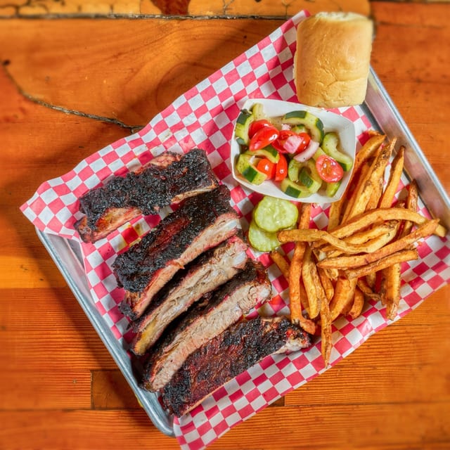 Pork Rib Plate with 2 Sides.